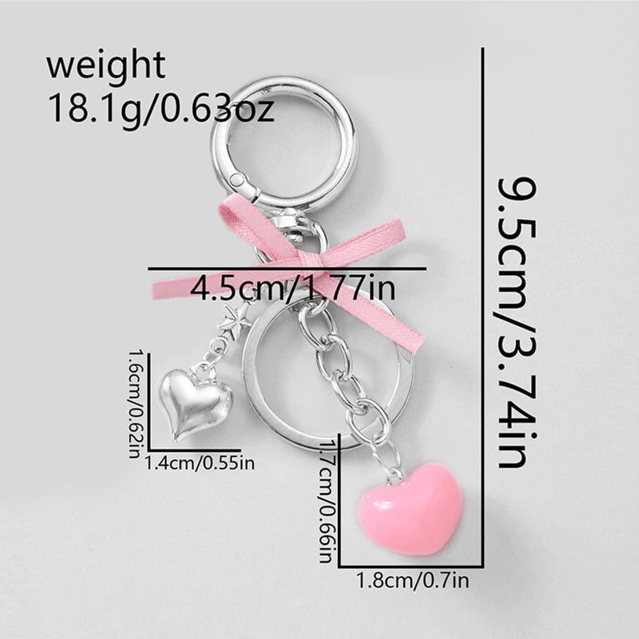 1 Piece Romantic Series Sweet Heart Alloy Women's Bag Charms 