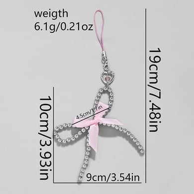 1 Stück Romantische Serie Sweet Bow Knot CCB Damen Taschenanhänger h5 Bild2