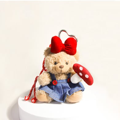 1 Piece Cute Bow Bear Wearring Dress Women's Bag Charms h5 Picture2