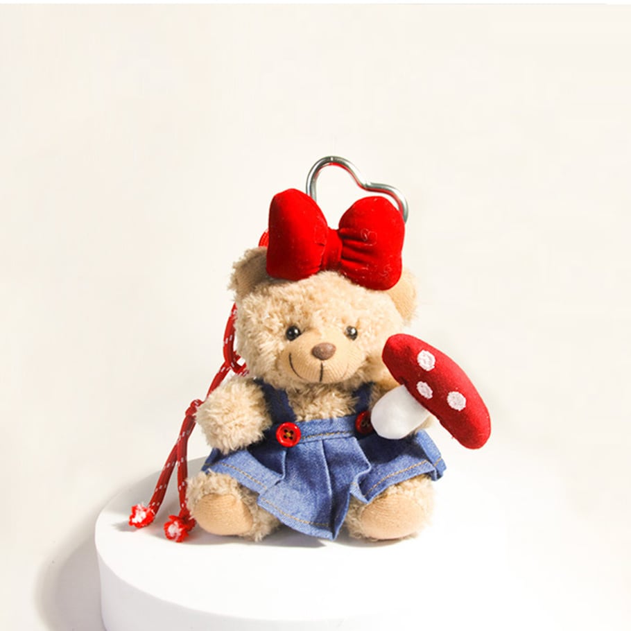1 Piece Cute Bow Bear Wearring Dress Women's Bag Charms Picture2