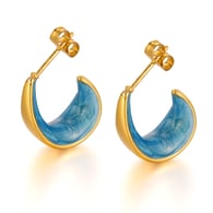 GE1040- Steel earrings gold 