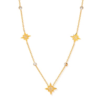 1 Stück Simple Series Tägliche geometrische Edelstahl Goldfarbene Damen-Anhängerketten h5 