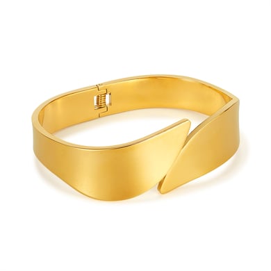 1 pieza de pulseras de acero inoxidable para mujer con diseño geométrico simple de serie simple h5 