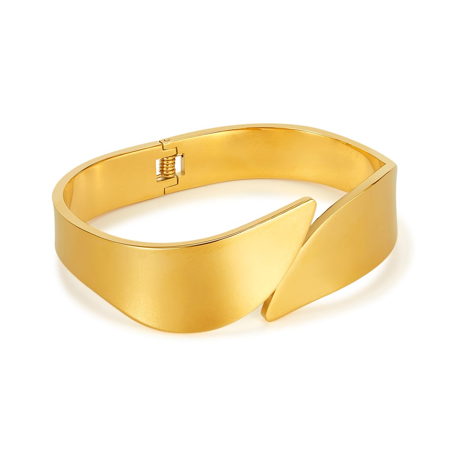 1 pieza de pulseras de acero inoxidable para mujer con diseño geométrico simple de serie simple 