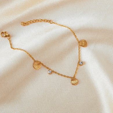 1 Stück Simple Series Einfache geometrische Edelstahl Gold Farbe Damen Charm Armbänder h5 Bild2