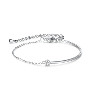 1 Stück Simple Series Tägliche geometrische Edelstahl-Kettenarmbänder für Damen h5 