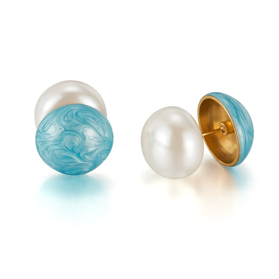 1 Paar einfache Serie lässig geometrische Edelstahl Gold Farbe Damen Ohrstecker 