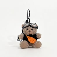Little Brown Bear-Pure Black Sweater and Orange Bag Picture5