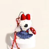Christmas white West Highland  red lanyard Picture3