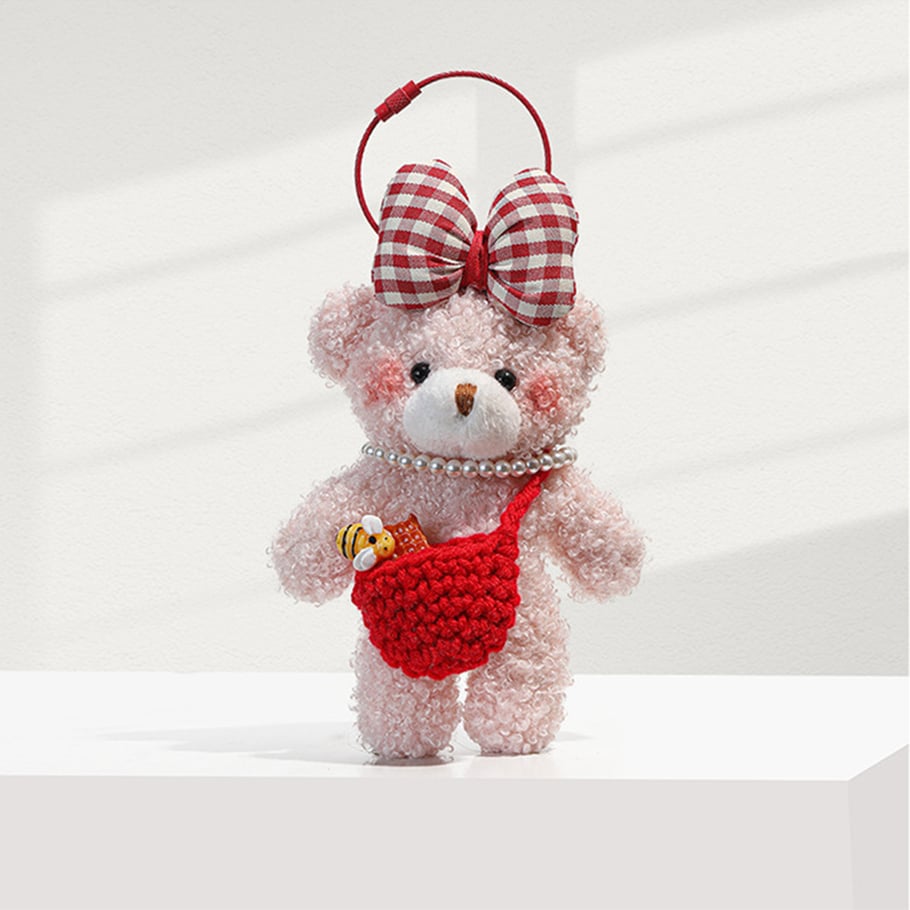 1 pieza de dijes para bolso de mujer de rayón con diseño de animales lindos de la serie romántica 