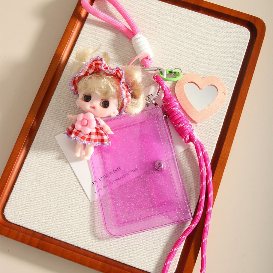 1 Piece Lovely Series Cute Bow Knot Baby Doll Rayon Women's Bag Charms 