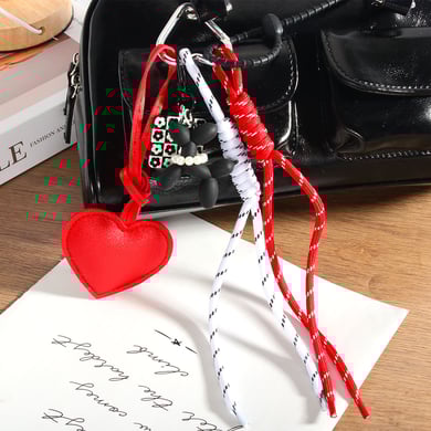 1 Stück Simple Series Daily Heart PU Damen Taschenanhänger h5 