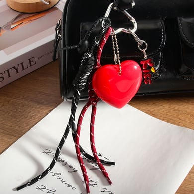1 Piece Charming Series Sweet Red Heart Arylic Garniture Women's Bag Charms h5 
