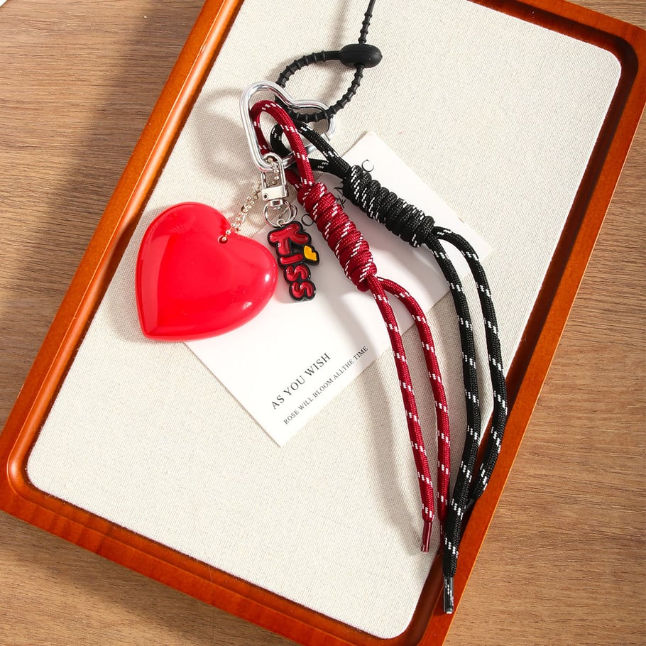 1 Piece Charming Series Sweet Red Heart Arylic Garniture Women's Bag Charms Picture2