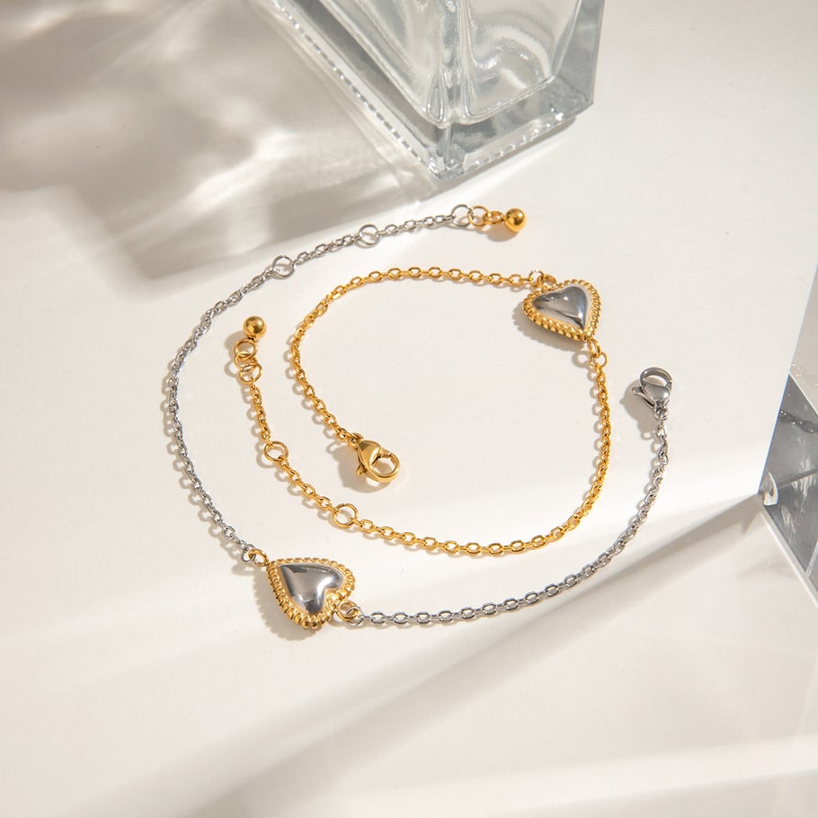 1 Stück romantische Serie süßes Herz Edelstahl Gold Farbe Damen Anhänger Halsketten Bild2