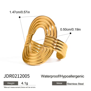 anillos ajustables para mujer de acero inoxidable ovalado clásico de la serie clásica de 1 pieza en  h5 