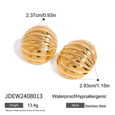 1 paar einfache serie  gewinde edelstahl gold farbe damen ohrstecker h5 