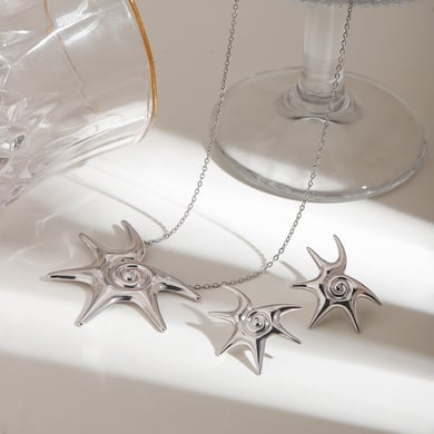1 Piece Stylish Series Irregular Star Shape Stainless Steel Gold Color Women's Pendant Necklaces h5 Picture2