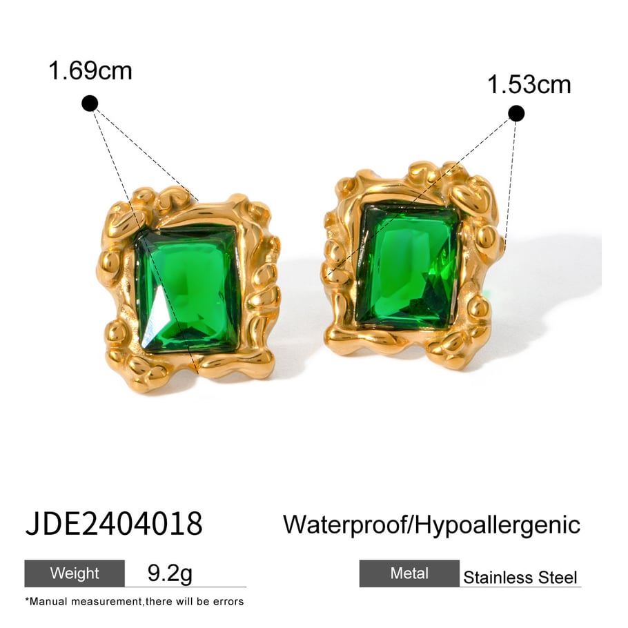 1 Stück Luxuriöse Serie Retro Viereck Edelstahl Gold Farbe Damen Anhänger Halsketten 