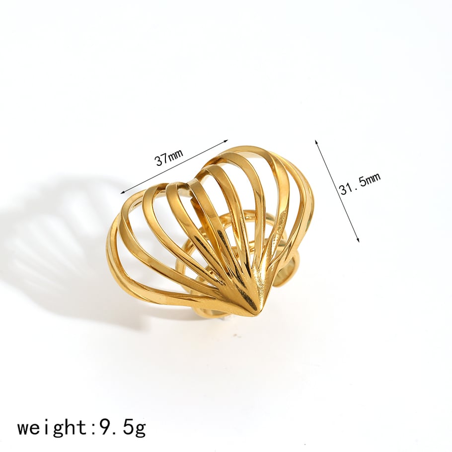1 Pair Designable Series Retro Heart Patchwork Stainless Steel Gold Color Women's Stud Earrings 