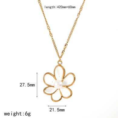 1 Pair Elegant Nateral Style Flower Stainless Steel Oil Drip Technique Gold Color Women's Stud Earrings h5 