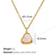 XL316 White Shell Gold Necklace 