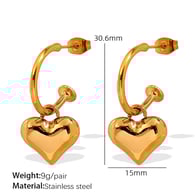 EH861G Gold Earrings 