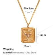 XL263 White Stone Gold Necklace 