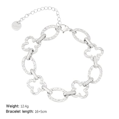 1 Stück Simple Series Casual Patchwork Titanstahl Goldfarben Damen Kettenarmbänder h5 