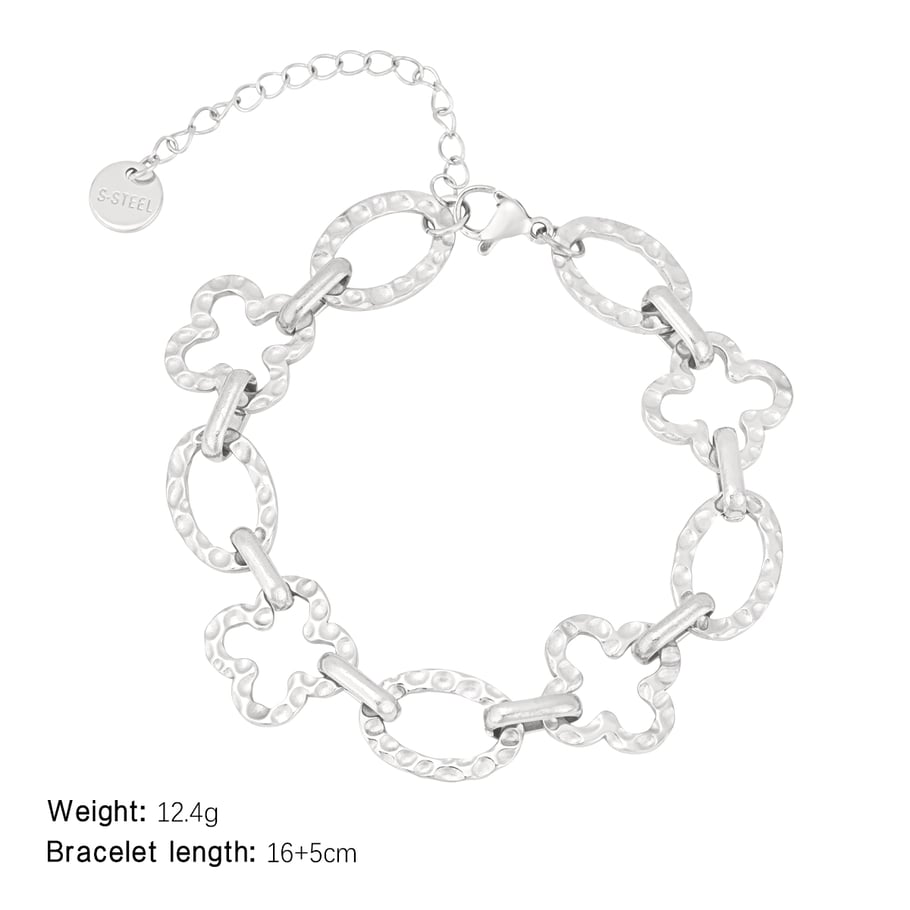 1 Stück Simple Series Casual Patchwork Titanstahl Goldfarben Damen Kettenarmbänder 