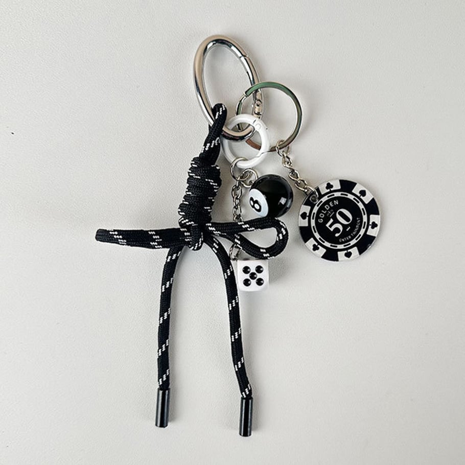 1 Piece Sport Series Black Color Women's Bag Charms 