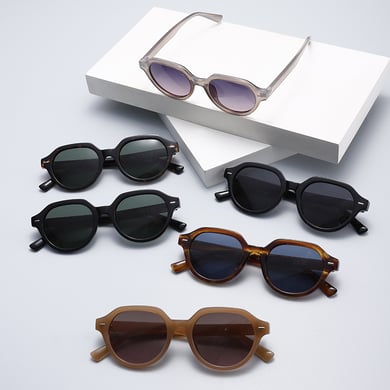 1 Pair of Retro and Casual Round - frame Women's Sunglasses h5 Picture3