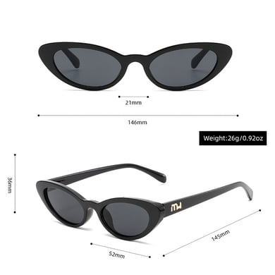 1 pezzo semplice serie giornaliera tinta unita occhiali da sole da donna in plastica h5 Immagine4