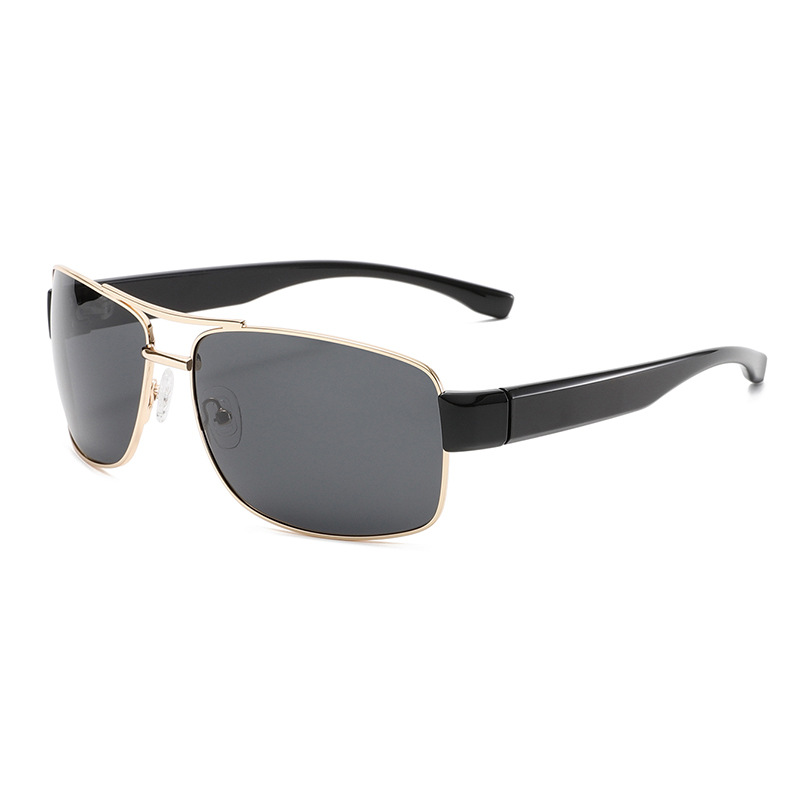 1 Pair of High - end Double - bridge Metal Women's Sunglasses 