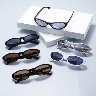 1 Pair of Casual Small Oval - frame Women's Sunglasses h5 Picture3