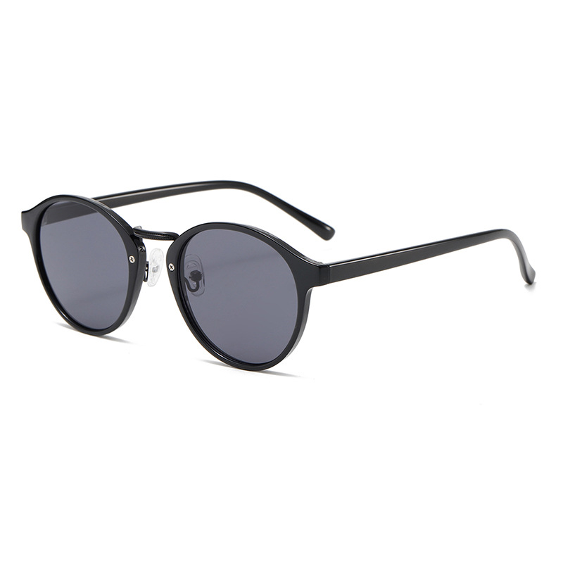 Lunettes de soleil pour femmes, 1 pièce, série simple, décontractées, couleur unie, en plastique 