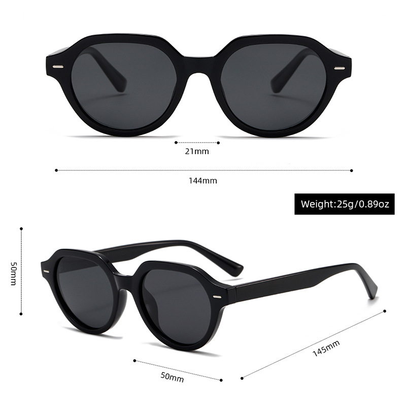 1 Pair of Retro and Casual Round - frame Women's Sunglasses Picture4