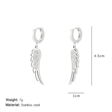 1 Pair Sophisticated Series Chic SwingsTitanium Steel Gold Color Women's Drop Earrings h5 Picture2