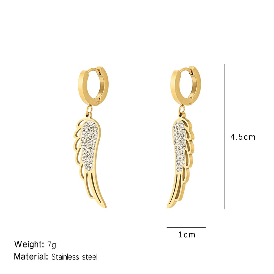 1 Pair Sophisticated Series Chic SwingsTitanium Steel Gold Color Women's Drop Earrings Picture2
