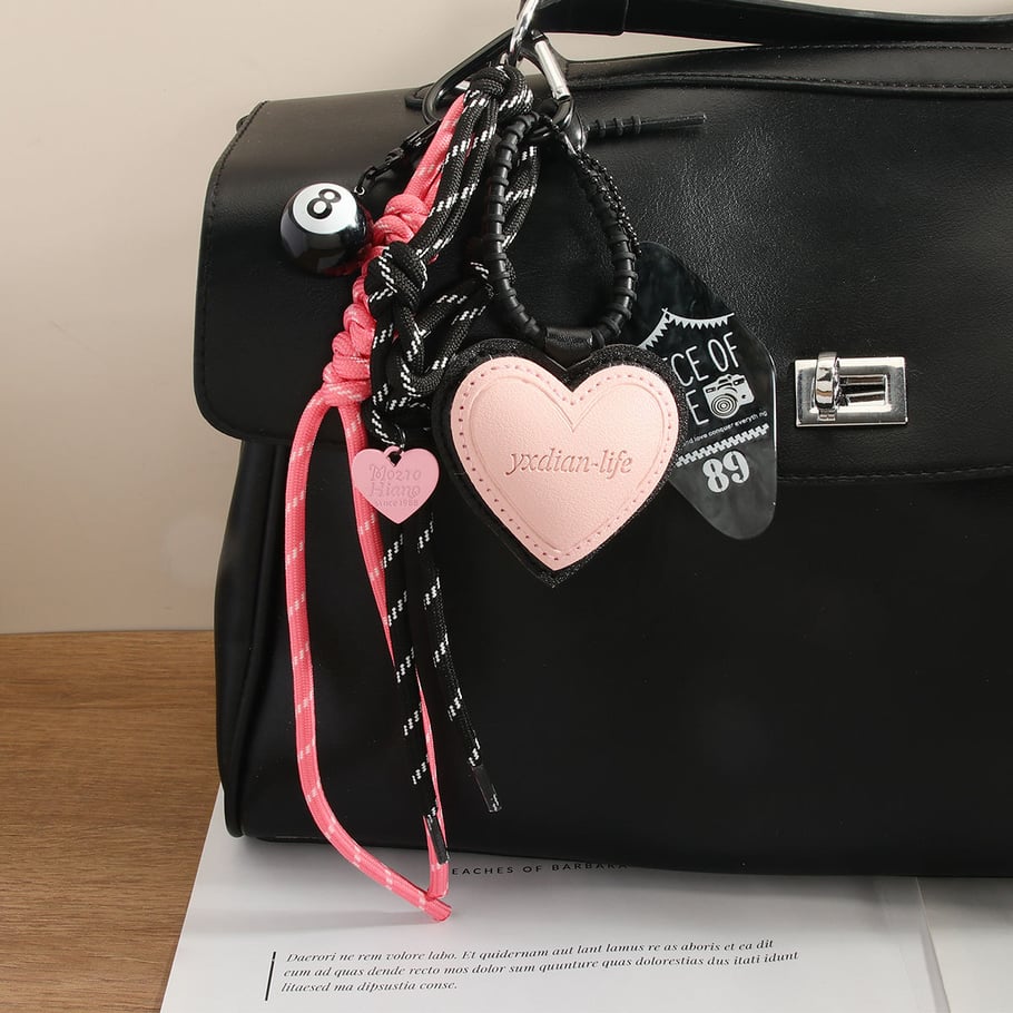 1 Piece Retro Style Leather Heart Women's Bag Charms 