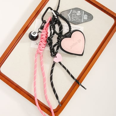 1 Piece Retro Style Leather Heart Women's Bag Charms h5 Picture2