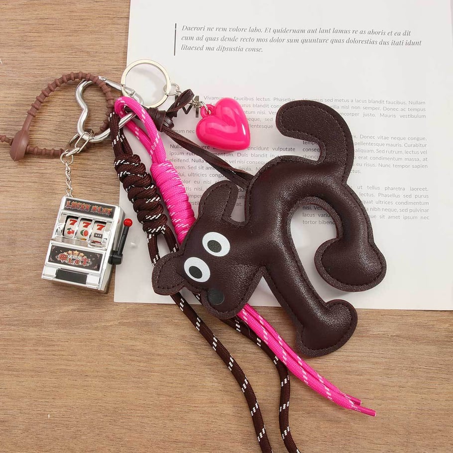 1 Piece Leather Cute Cat Women's Bag Charms Picture2