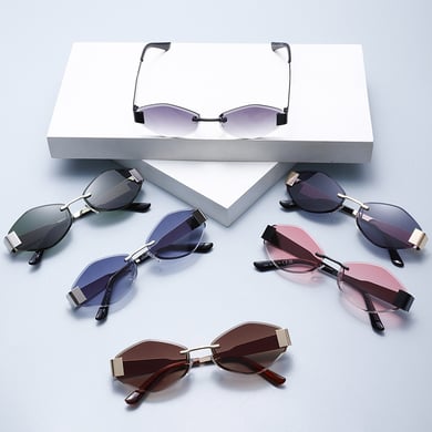 1 Pair Simple Series Daily Solid Color Alloy Women's Sunglasses h5 Picture3