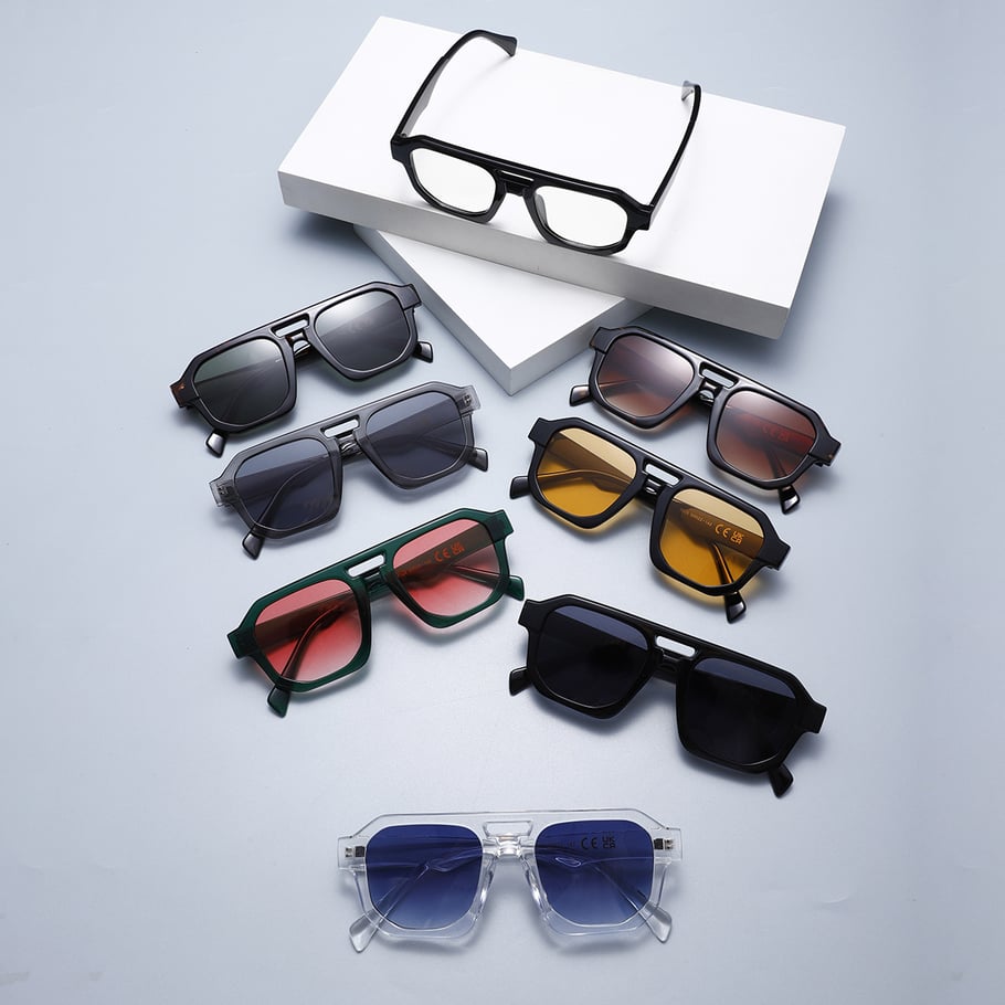1 Stück Simple Series Casual Solid Color Kunststoff Damen Sonnenbrille Bild2