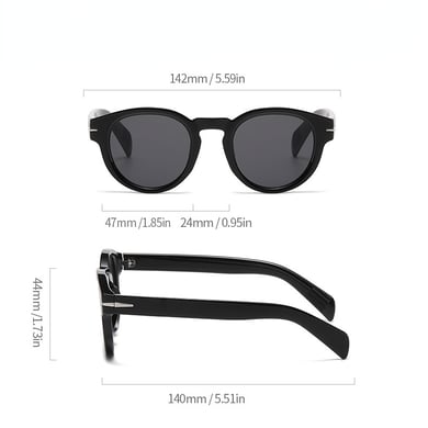 1 Piece Simple Series Retro Solid Color Plastic Women's Sunglasses h5 Picture3