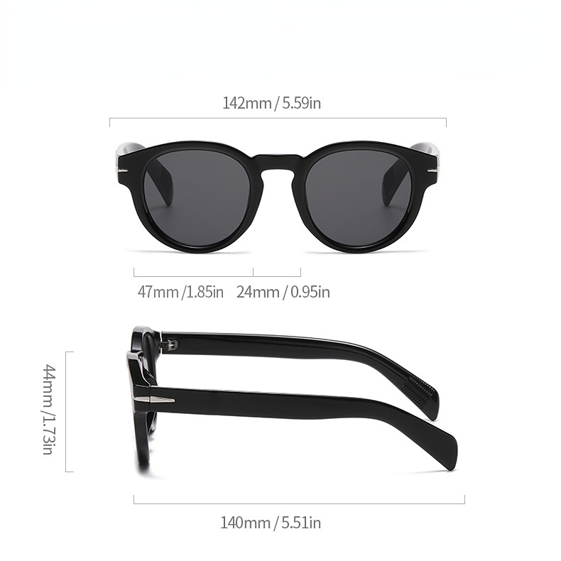 1 Piece Simple Series Retro Solid Color Plastic Women's Sunglasses Picture3