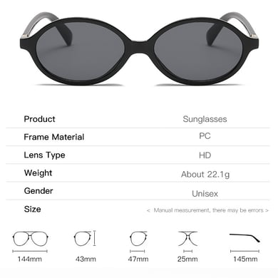 1 Piece Simple Series Retro Solid Color Plastic Women's Sunglasses h5 Picture3