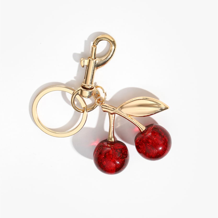 1 Piece Sweet Cherry Gold Color Women's Bag Charms 