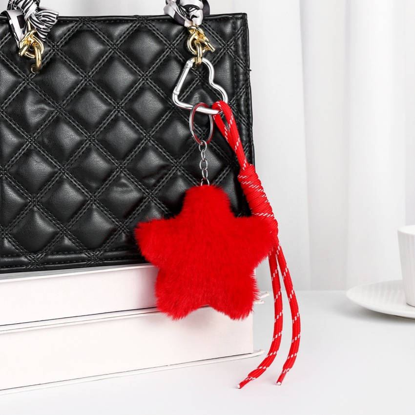 1 Piece Cute Plush Star Women's Bag Charms 