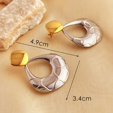 1 Pair Simple Mixed Color Stainless Steel Women's Drop Earrings h5 